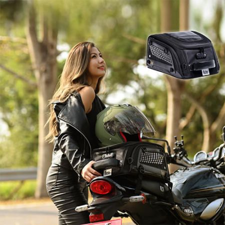 Großhandel Helm-Hinterradtasche. - Motorrad-Helm-Aufbewahrungstasche für alle Arten von Motorrädern, schnelles Montagesystem.